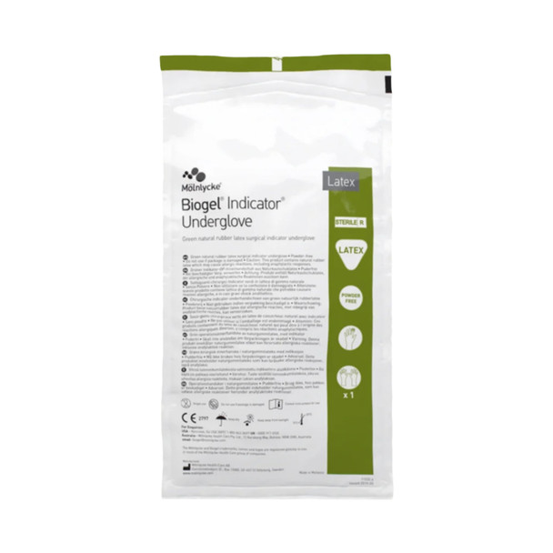 Biogel Indicator Latex Surgical Underglove, Size 8.5, Green