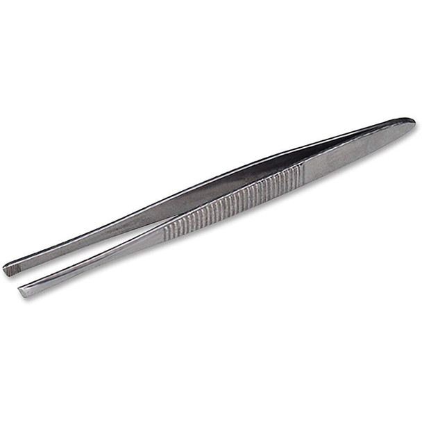 Tweezers 3 Inch Length Stainless Steel NonSterile NonLocking Thumb Handle Straight Slanted Tips