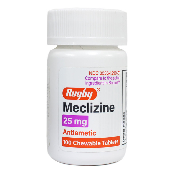 Rugby Meclizine Chewable Tablets