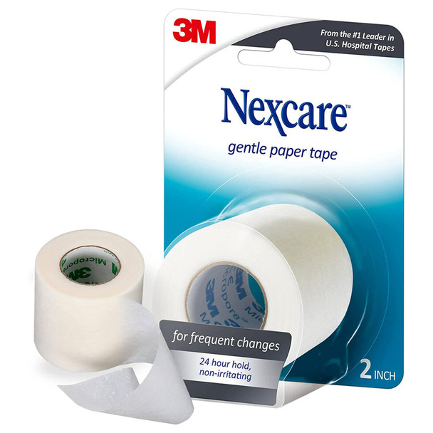 Medical Tape Nexcare Gentle White 2 Inch X 10 Yard Paper NonSterile