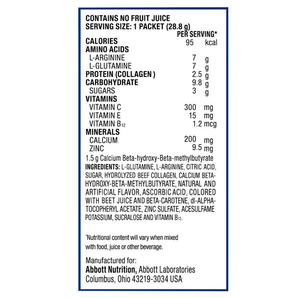 Oral Supplement Juven Fruit Punch Flavor Powder 1.01 oz. Individual Packet 180/CS Oral Supplement Juven Fruit Punch Flavor Powder 1.01 oz. Individual Packet 180/CS