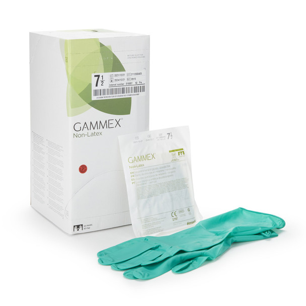 Gammex Non-Latex Polyisoprene Surgical Glove, Size 7.5, Green