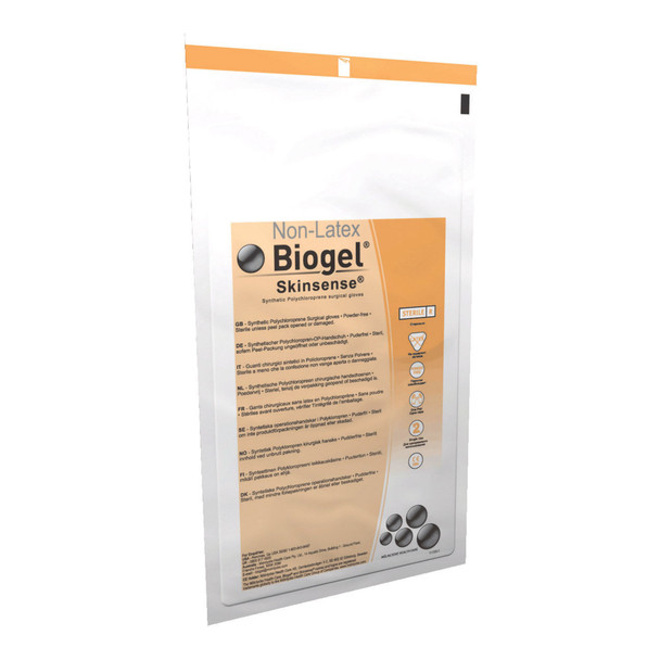 Biogel Skinsense Polyisoprene Surgical Glove, Size 7, Straw Color