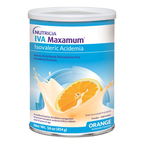 Isovaleric Acidemia (IVA) Oral Supplement / Tube Feeding Formula IVA Maximum Orange Flavor 16 oz. Can Powder