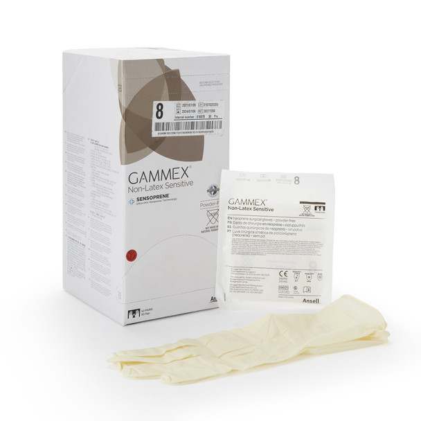 Gammex Non-Latex Sensitive Polychloroprene Surgical Glove, Size 8, Cream