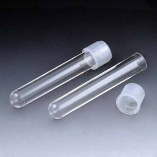 Test Tube Round Bottom Plain 12 X 75 mm 5 mL Without Color Coding Dual Position Snap Cap Polystyrene Tube