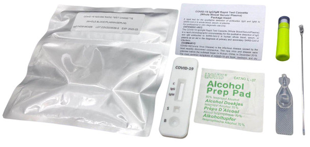 Respiratory Test Kit RightSign Antibody Test COVID-19 IgG / IgM Whole Blood / Serum / Plasma Sample 20 Tests CLIA Waived for Fingerstick Whole Blood