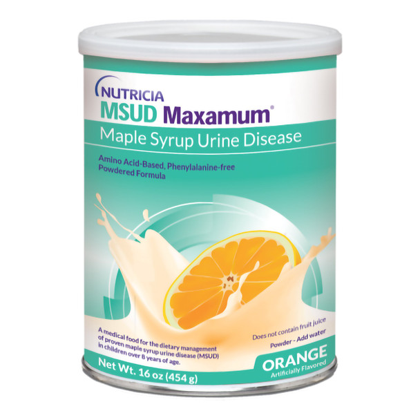 MSUD Oral Supplement / Tube Feeding Formula MSUD Maxamum Orange Flavor 16 oz. Can Powder