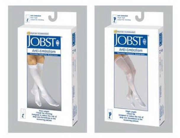 Anti-embolism Stocking Jobst Thigh High Small / Short White Closed Toe