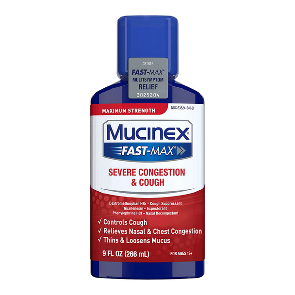 Mucinex Fast-Max Severe Congestion & Cough Liquid Maximum Strength
