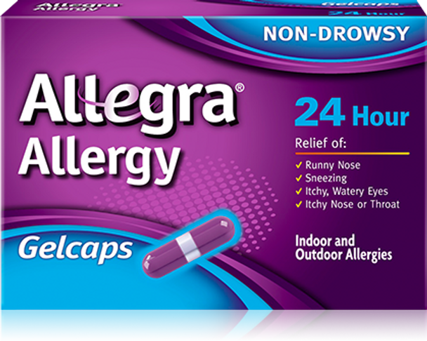 Allergy Relief Allegra 180 mg Strength Gelcap 8 per Box