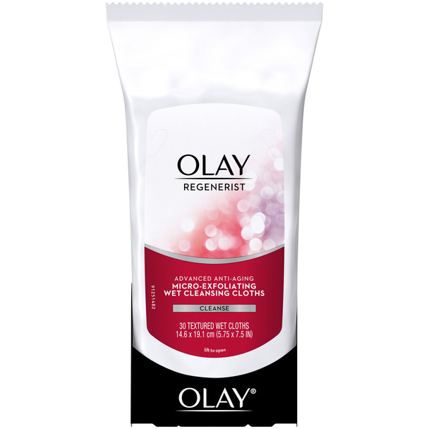 Facial Cleanser Olay Regenerist Wipe 30 per Pack Soft Pack Scented