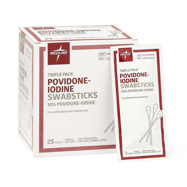 Impregnated Swabstick 10% Strength Povidone-Iodine Individual Packet NonSterile