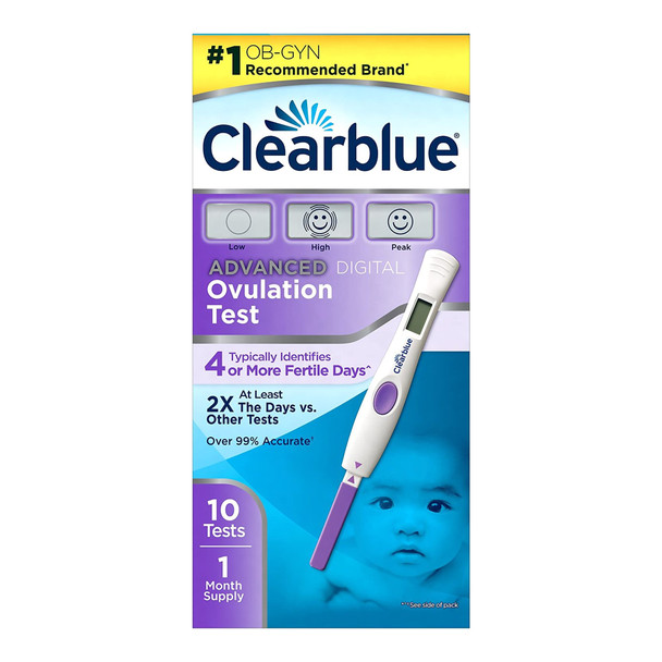 Reproductive Health Test Kit Clearblue Home Test Device hCG Pregnancy Test Urine Sample 10 Tests CLIA Waived
