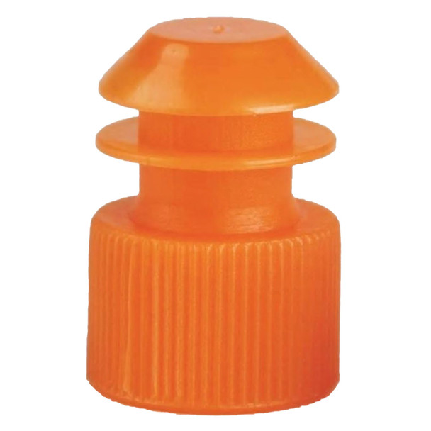 McKesson Tube Closure Polyethylene Flanged Plug Cap Orange 16 mm For Use with 16 mm Blood Drawing Tubes, Glass Test Tubes, Plastic Culture Tubes NonSterile