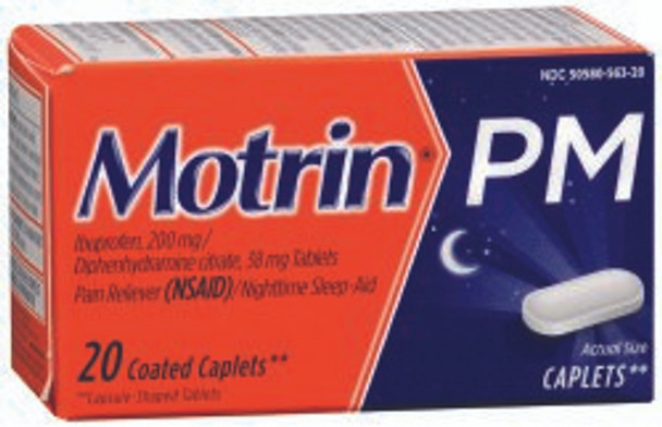 Motrin PM Ibuprofen / Diphenhydramine Night Time Pain Relief