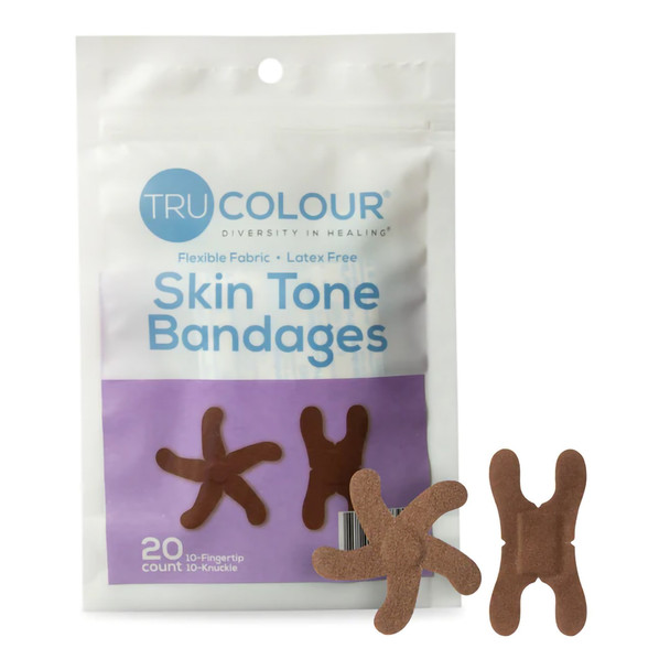 TruColour Dark Brown Adhesive Strip, Knuckle / Fingertip