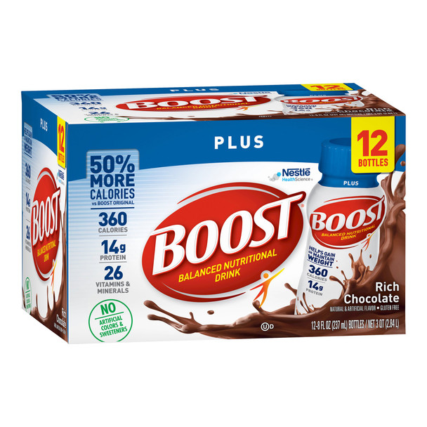 Boost Plus Chocolate Oral Supplement, 8 oz. Bottle