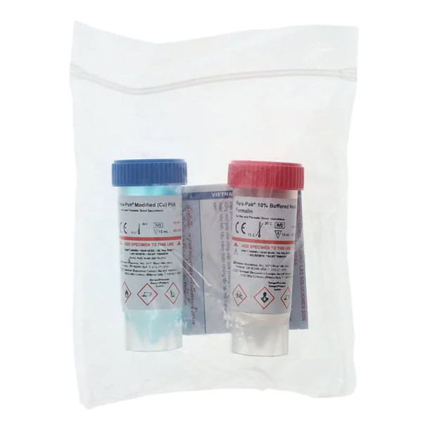 Para-Pak 2-Vial Specimen Collection and Transport Kit, Parasitology