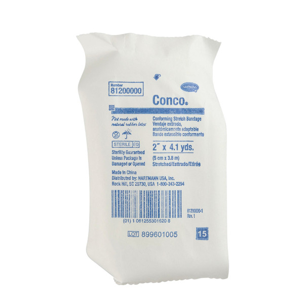 Conforming Bandage Conco 2 Inch X 4.1 Yard 12 per Bag Sterile Roll Shape
