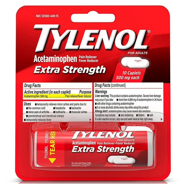 Tylenol Extra Strength Acetaminophen Pain Relief