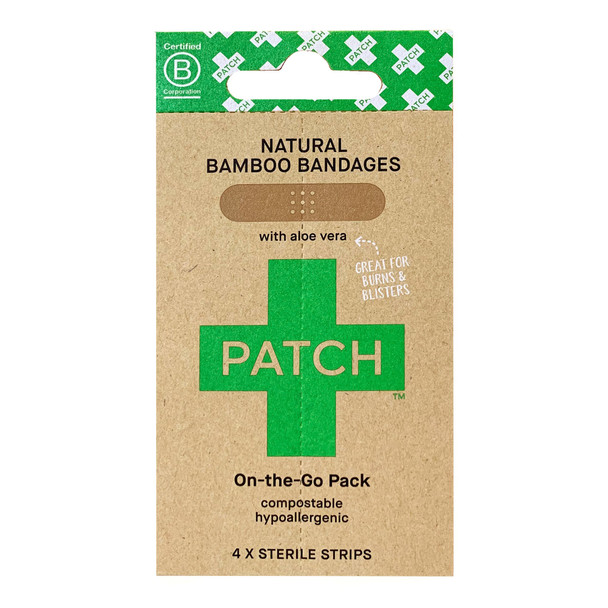 Patch On The Go Pack Adhesive Strip with Aloe Vera, 3/4 x 3 Inch