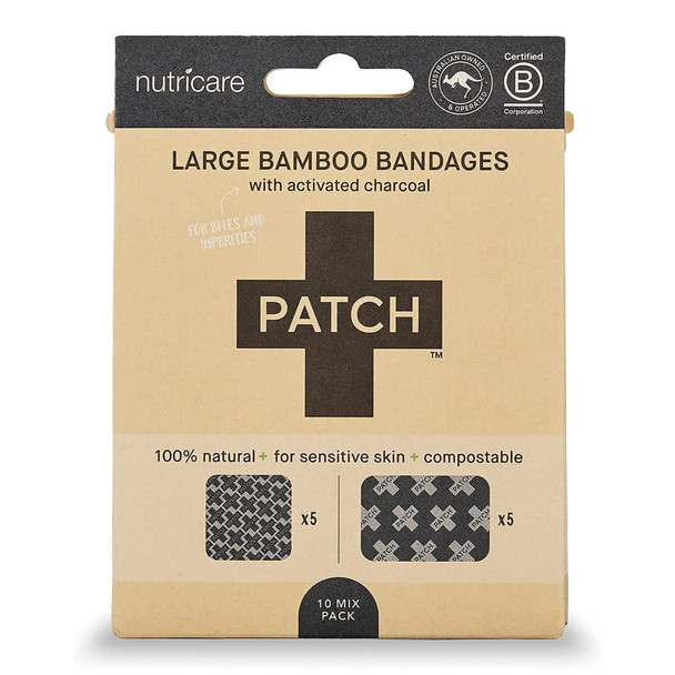 Patch Adhesive Strip with Charcoal, 3/4 x 3 Inch