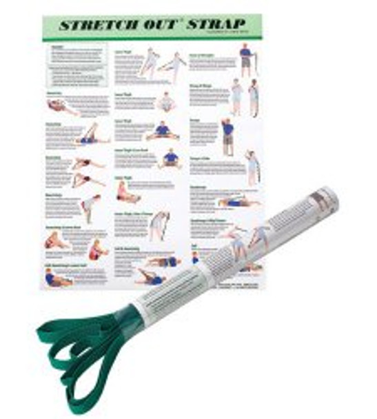 Stretch Assist Strap With Poster Stretch-Out 6 Foot Length Green