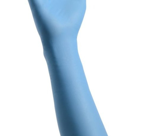 Cardinal Health Decontamination Extended Cuff Length Exam Glove, Small, Blue