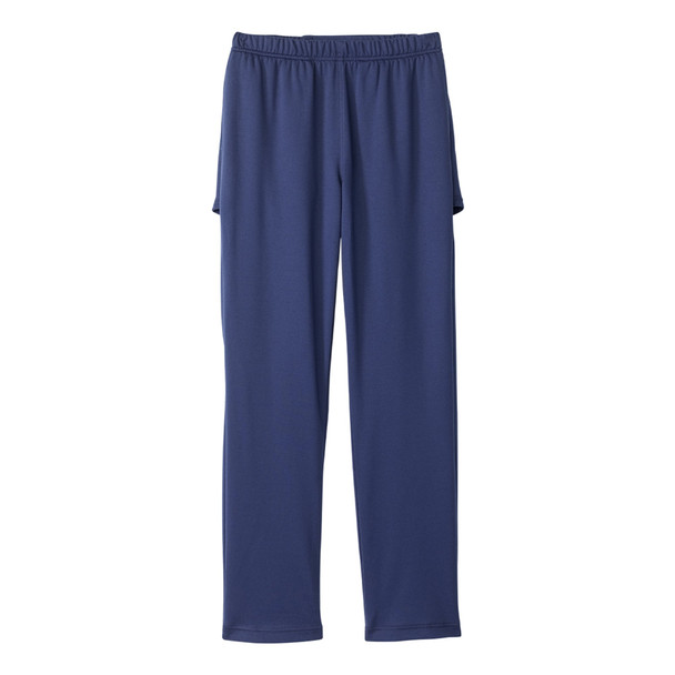Silverts Women's Open Back Soft Knit Pant, Navy Blue, Medium