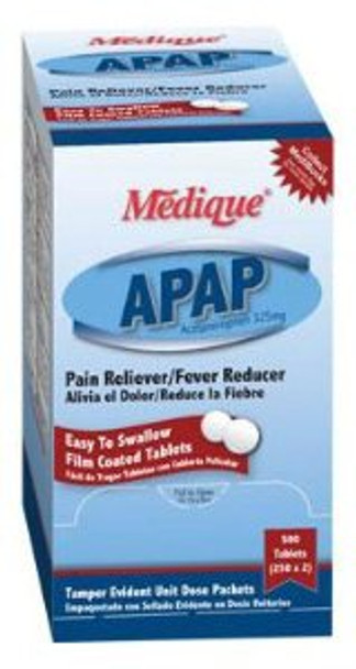 Pain Relief Medique 325 mg Strength Acetaminophen Tablet 250 per Box