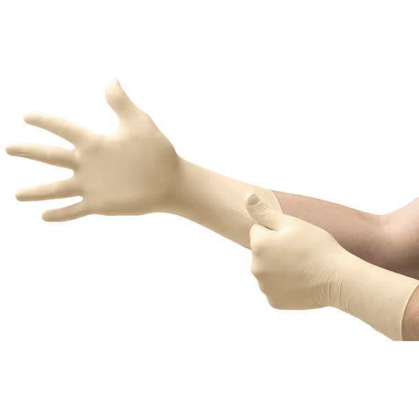 Ultra One Latex Extended Cuff Length Exam Glove, Medium, White