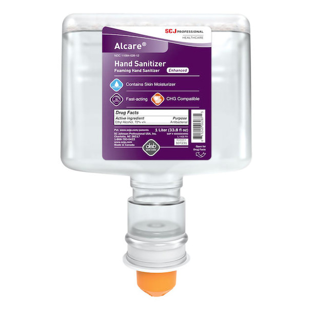 Hand Sanitizer Alcare Enhanced 33.8 oz. Ethyl Alcohol Foaming Dispenser Refill Bottle