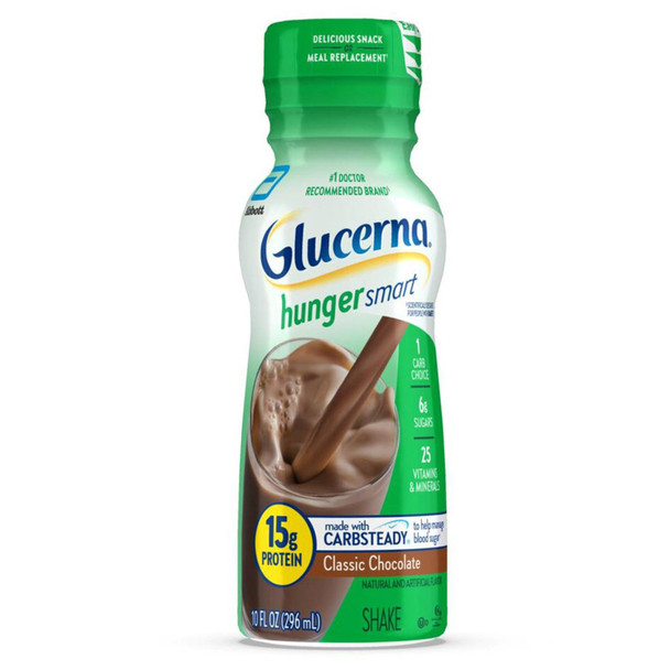 Oral Supplement Glucerna Hunger Smart Shake Rich Chocolate Flavor Liquid 10 oz. Bottle