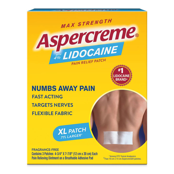 Topical Pain Relief Aspercreme 4% Strength Lidocaine Patch