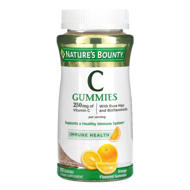 Vitamin C Supplement Nature's Bounty 250 mg Strength Gummy 80 per Bottle