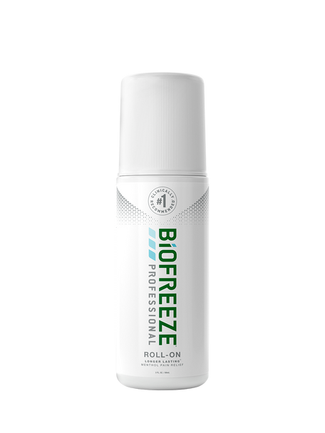 Topical Pain Relief Biofreeze® Professional 5% Strength Menthol Topical Gel 3 oz.  ROLL-ON GREEN