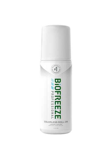 Topical Pain Relief Biofreeze® Professional 5% Strength Menthol Topical Gel 3 oz.  ROLL-ON COLORLESS