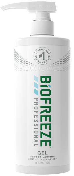 Topical Pain Relief Biofreeze® Professional 5% Strength Menthol Topical Gel 32 oz PUMP GREEN