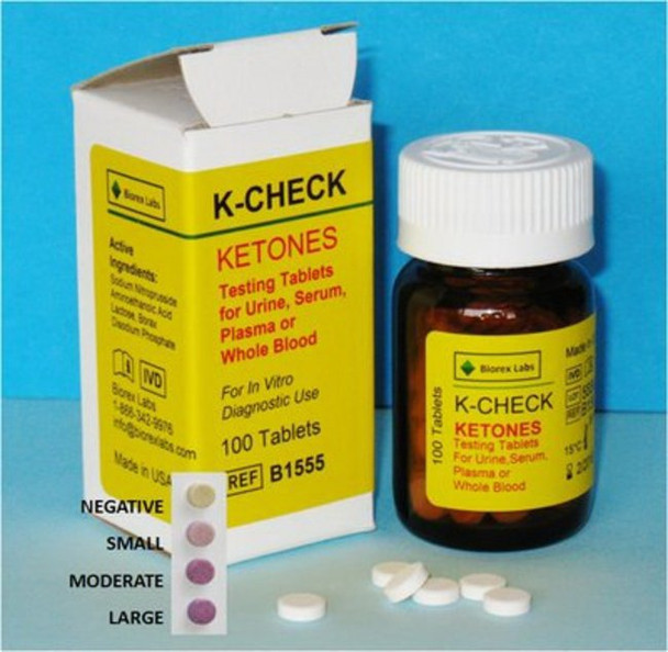General Chemistry Reagent K-Check Ketone For detection of Ketones in Urine, Serum, Plasma and Whole Blood 1/EA