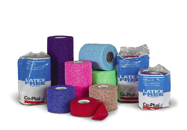 Compression Bandage Co-Plus LF 6 Inch X 5 Yard Self-Adherent Closure Beige NonSterile Standard Compression 1/EA