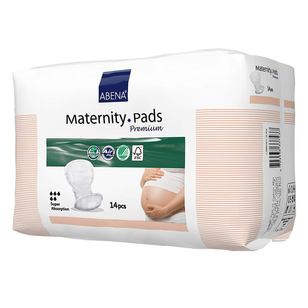 Bladder Control Pad Abena Maternity Pad Premium 7.9 X 17.3 Inch Heavy Absorbency Fluff / Polymer Core One Size Fits Most 14/BG
