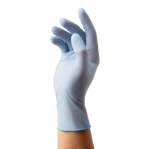 Exam Glove MediGuard ES X-Large NonSterile Nitrile Standard Cuff Length Textured Fingertips Blue Not Rated 250/BX
