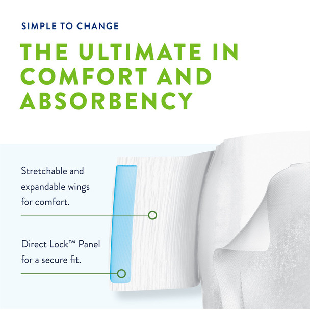 Unisex Adult Incontinence Brief Prevail Per-Fit 360° Size 1 / Medium Disposable Heavy Absorbency 80/CS Unisex Adult Incontinence Brief Prevail Per-Fit 360° Size 1 / Medium Disposable Heavy Absorbency 80/CS