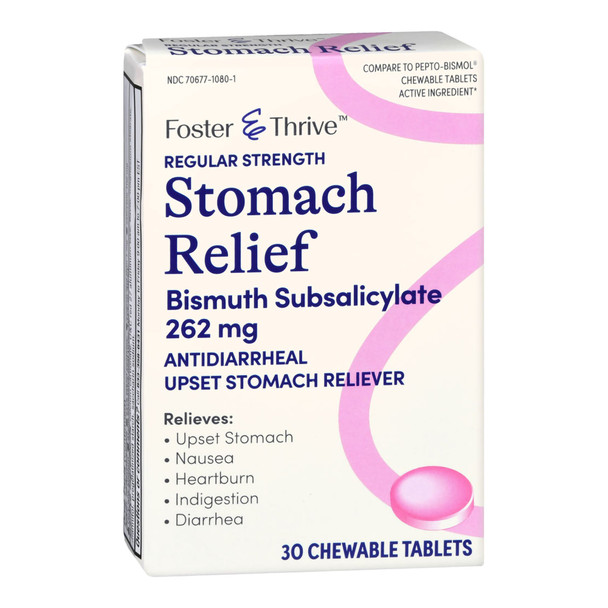 Anti-Diarrheal Foster & Thrive 262 mg Strength Chewable Tablet 30 per Box 30/CT