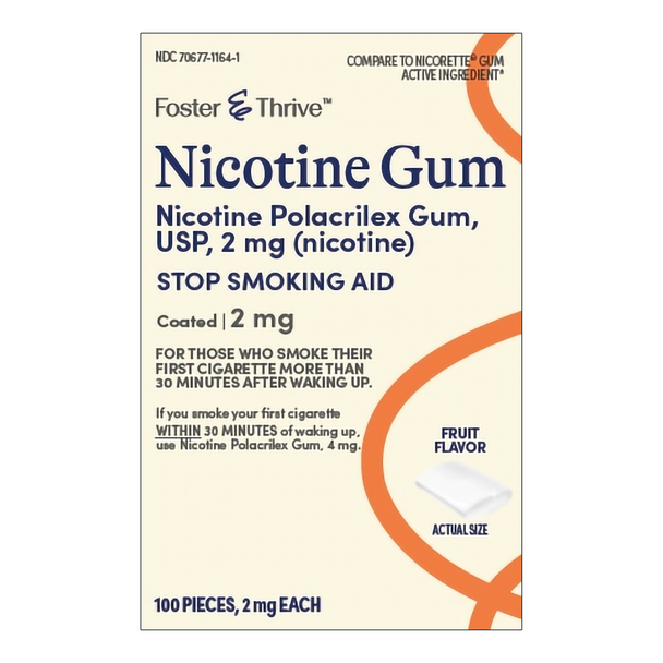 1238916_PK Stop Smoking Aid Foster & Thrive 2 mg Strength Gum 100/PK