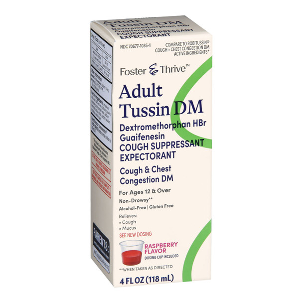 Cough and Chest Congestion Foster & Thrive 50 mg - 5 mg / 5 mL Strength Syrup 4 oz. 1/EA