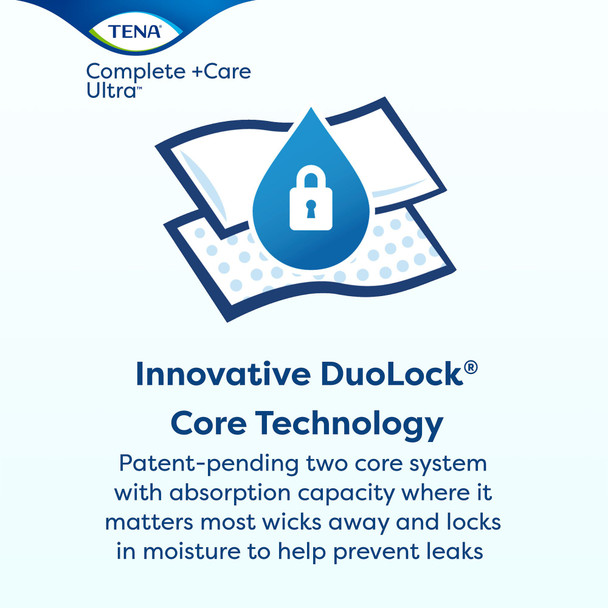 Unisex Adult Incontinence Brief TENA Complete + Care Ultra Large Disposable Moderate Absorbency 20/PK