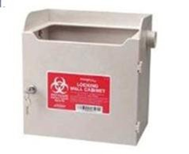 Sharps Container Cabinet / Wall Enclosure Wall Mount Locking 2/CS