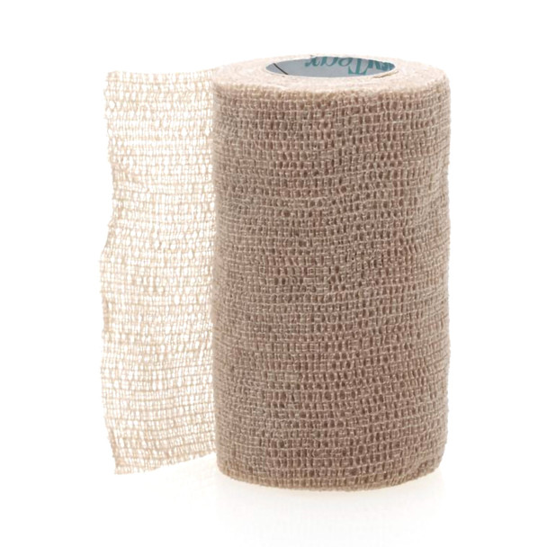 Cohesive Bandage Co-Flex·Med 4 Inch X 5 Yard Self-Adherent Closure Beige NonSterile 16 lbs. Tensile Strength 18/CS